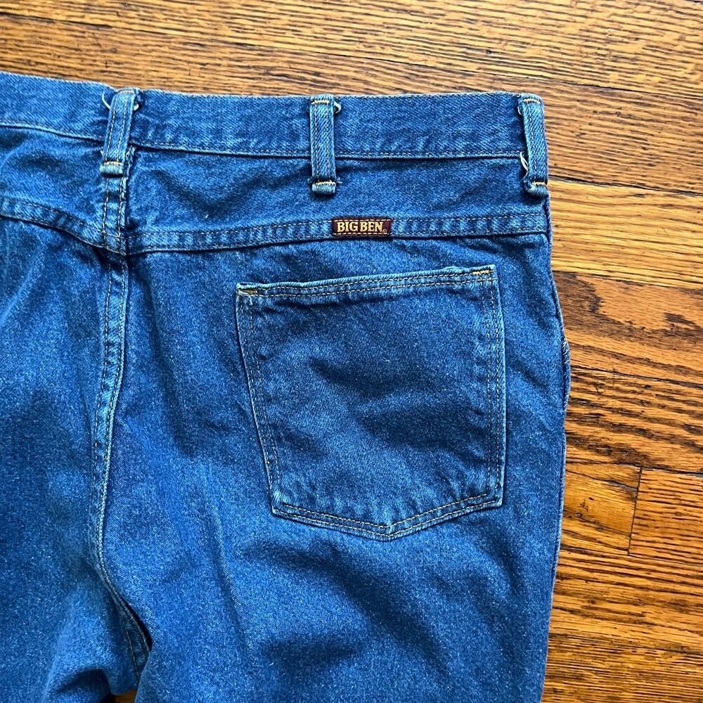 Vintage BIG BEN by Wrangler Jeans Mens 38x31 Heavy Blue Denim Pant USA Made - Picture 15 of 15